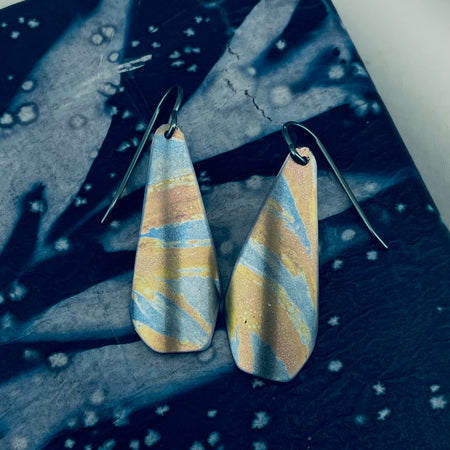 Titanium Dangle - Ice Blue, Yellow & Orange