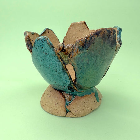 Ceramic orchid pot – torn design