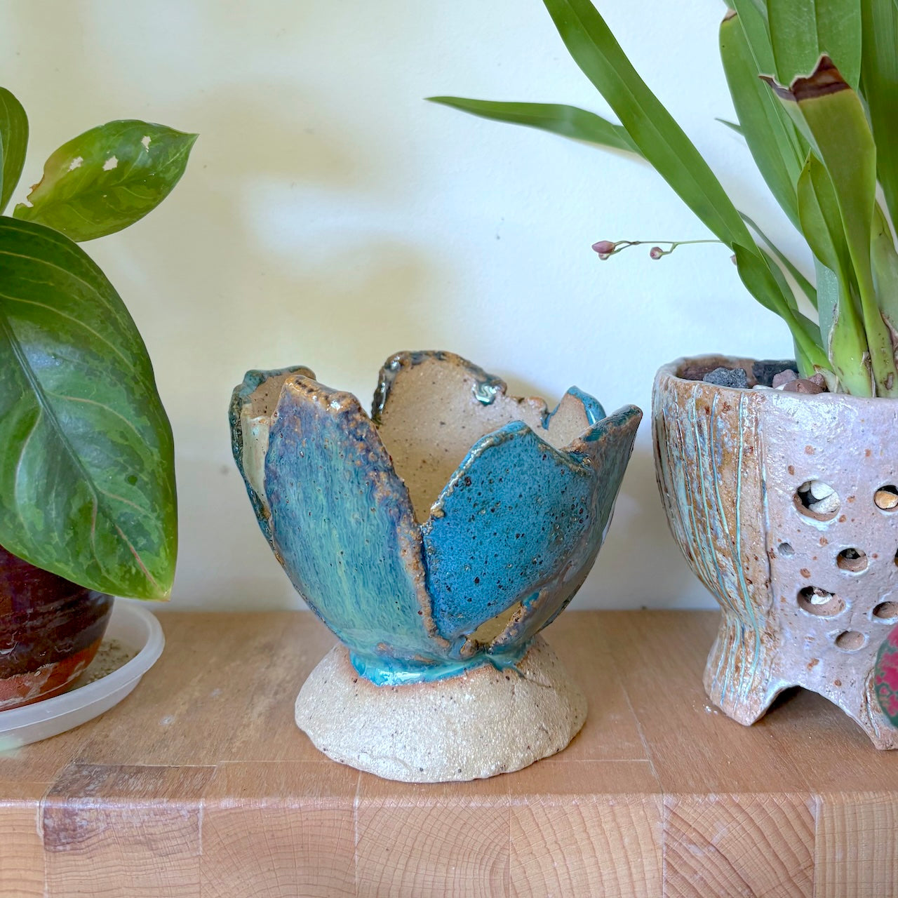 Ceramic orchid pot – torn design