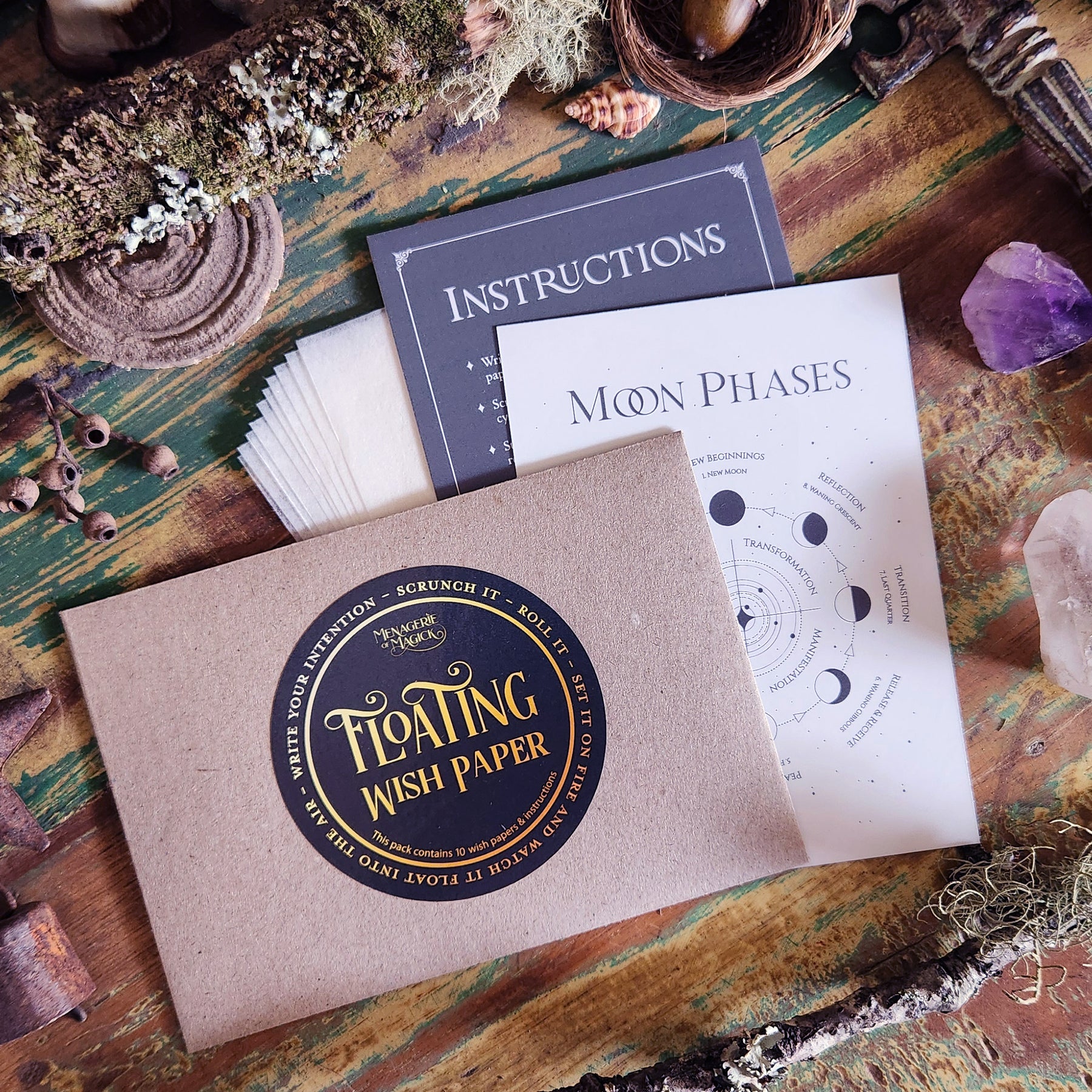 Floating Wish Papers for rituals, celebrations and spell casting