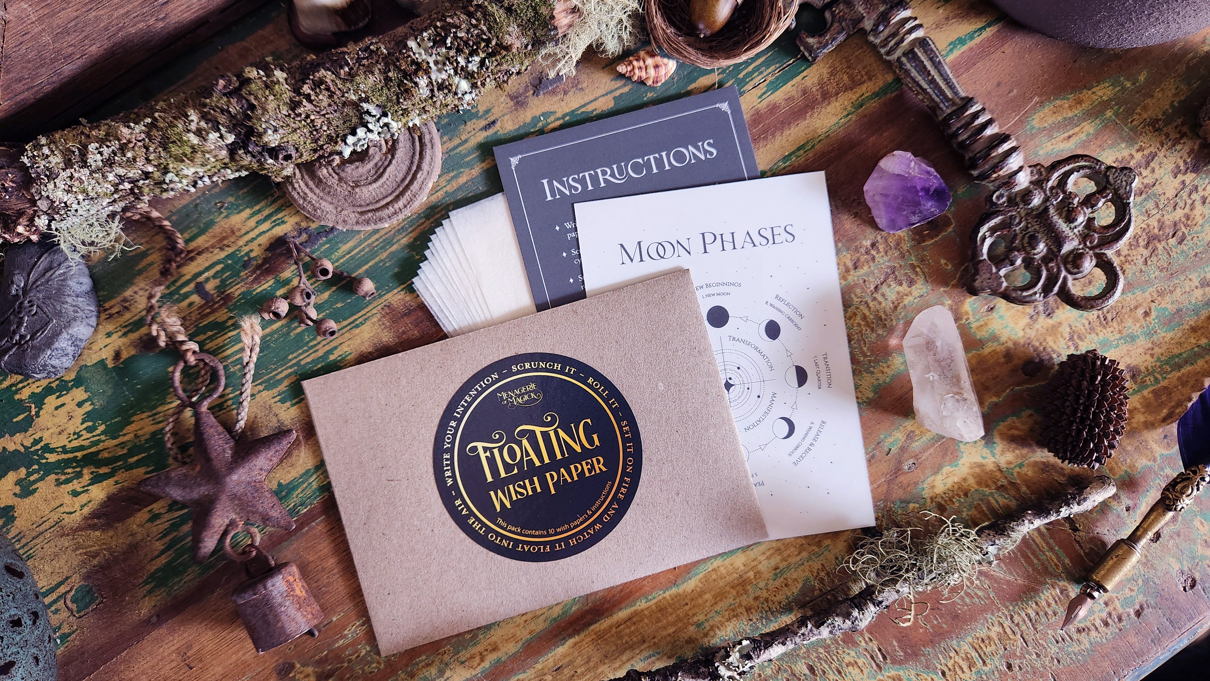 Floating Wish Papers for rituals, celebrations and spell casting