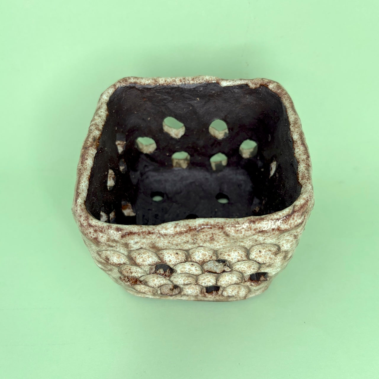 Ceramic square orchid pot