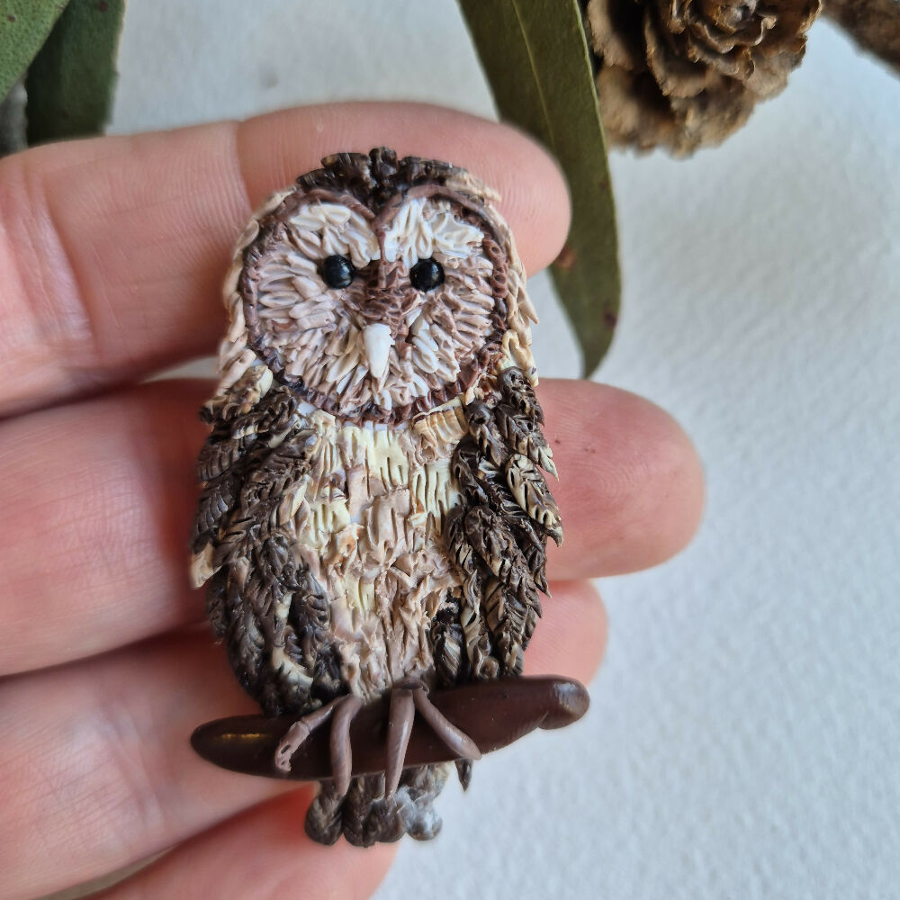 Mick Masked Owl Brooch