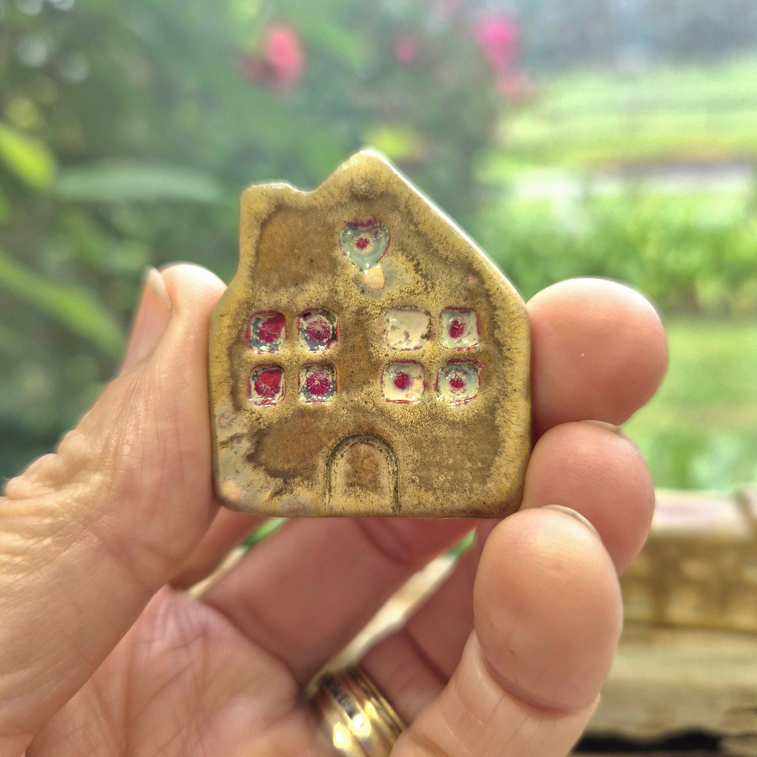 Handmade Ceramic Miniature Houses - Set of Three - Mothers Day Gift
