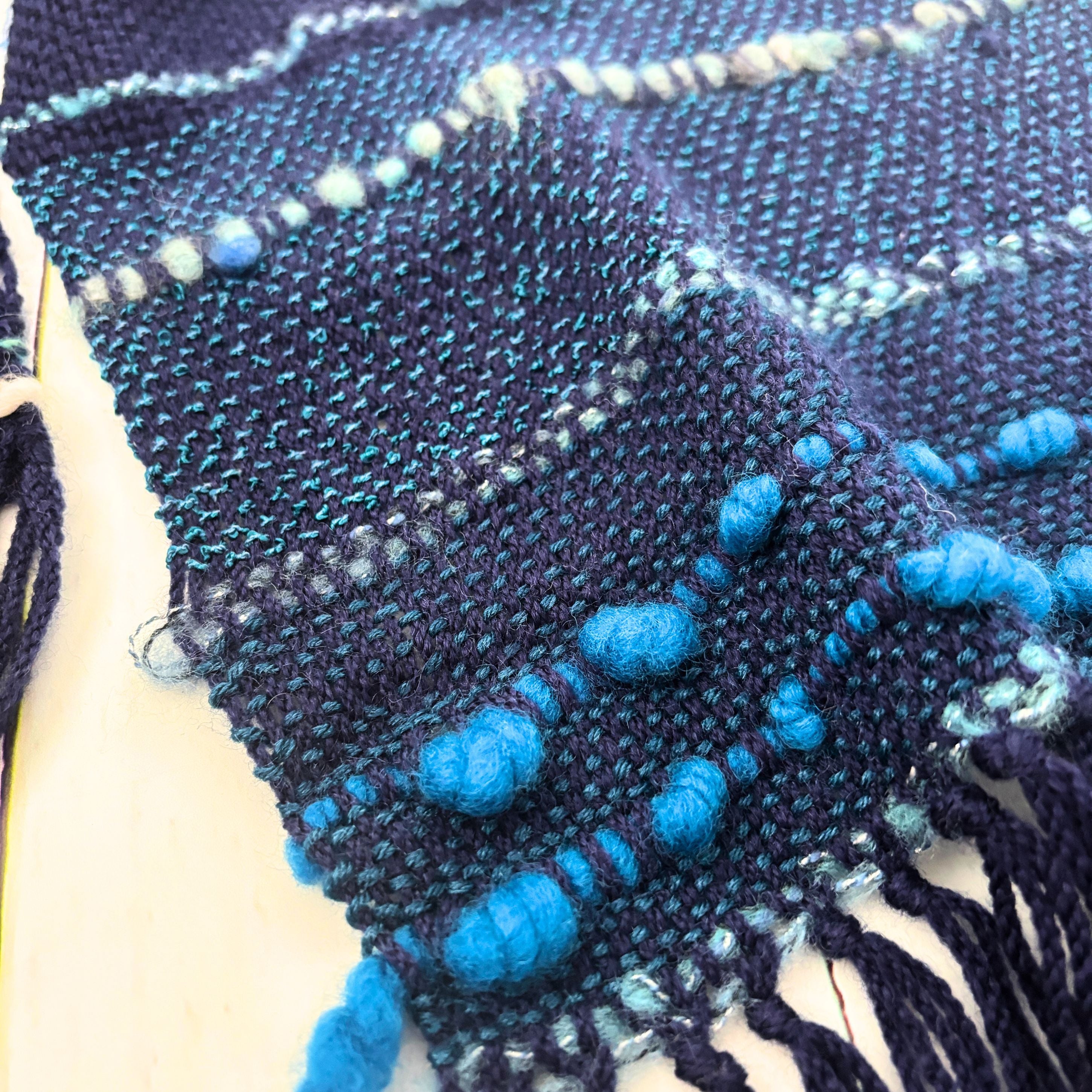 Handwoven Scarf - Shades of Blue