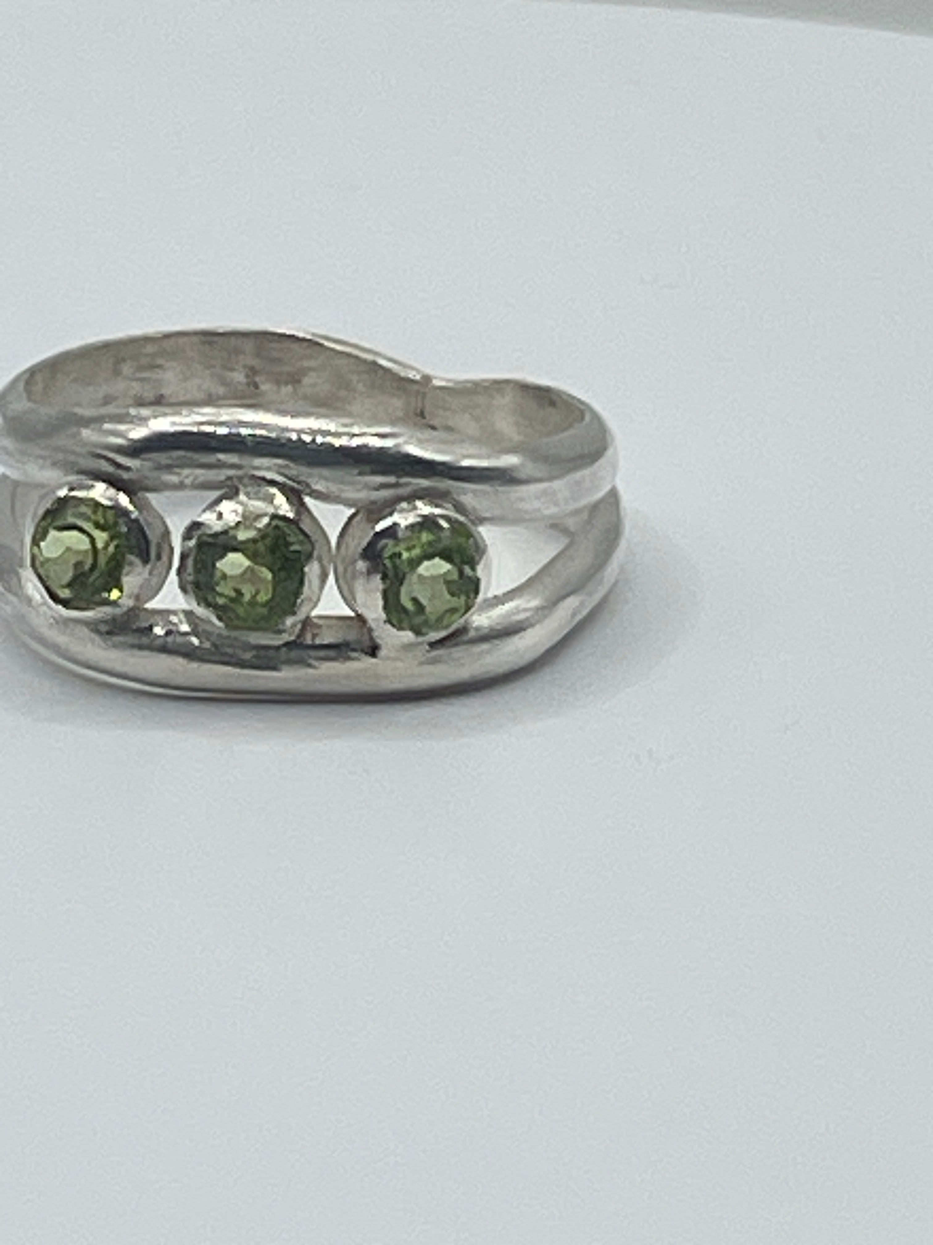 Sterling silver Peridot ring