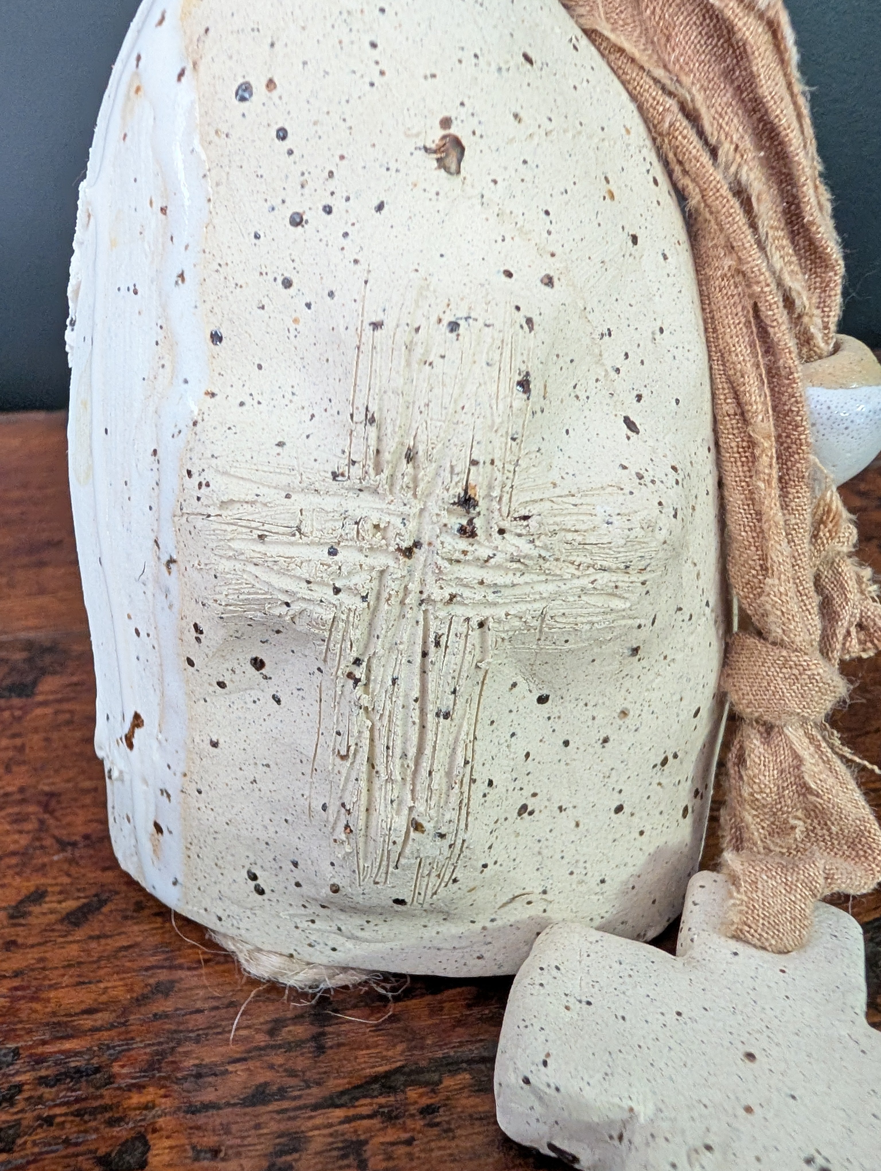 Modern Rustic Stoneware Bell - Sculptural décor