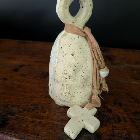 Modern Rustic Stoneware Bell - Sculptural décor
