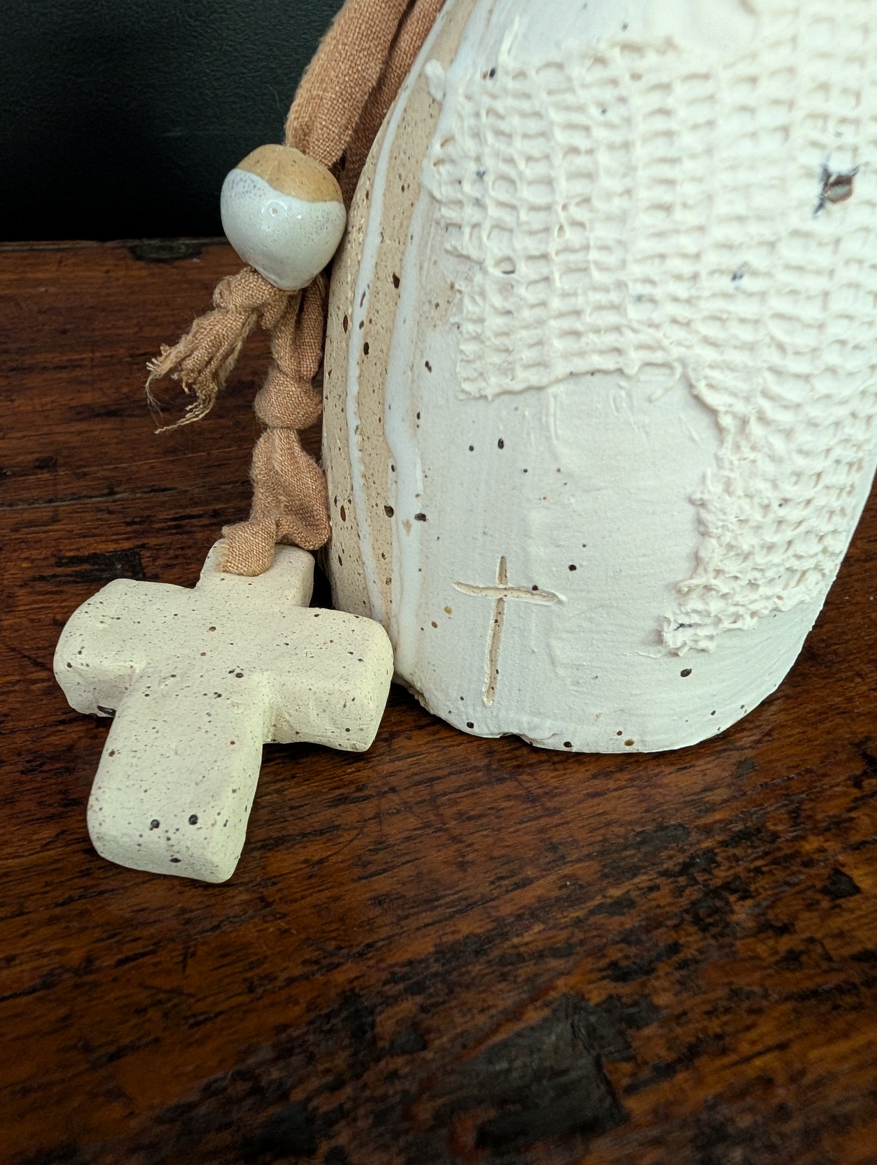 Modern Rustic Stoneware Bell - Sculptural décor