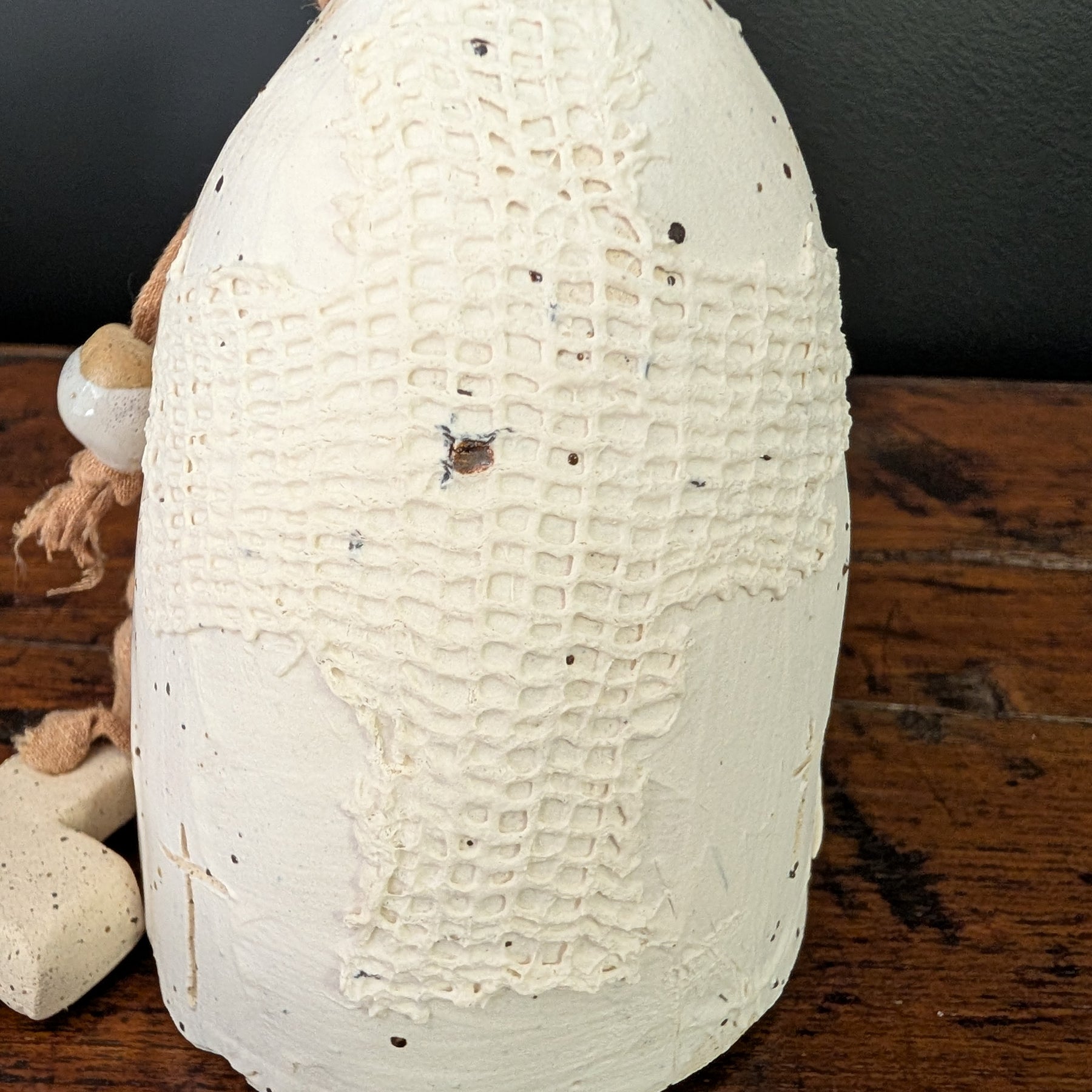 Modern Rustic Stoneware Bell - Sculptural Décor | Cross Accents