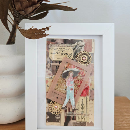 Mixed media framed artwork ~ 