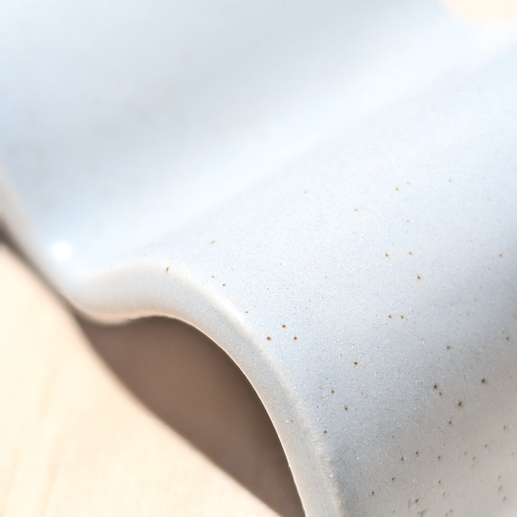 Matte Speckled White Menstrual Cup Drying Rack - Handmade Ceramic