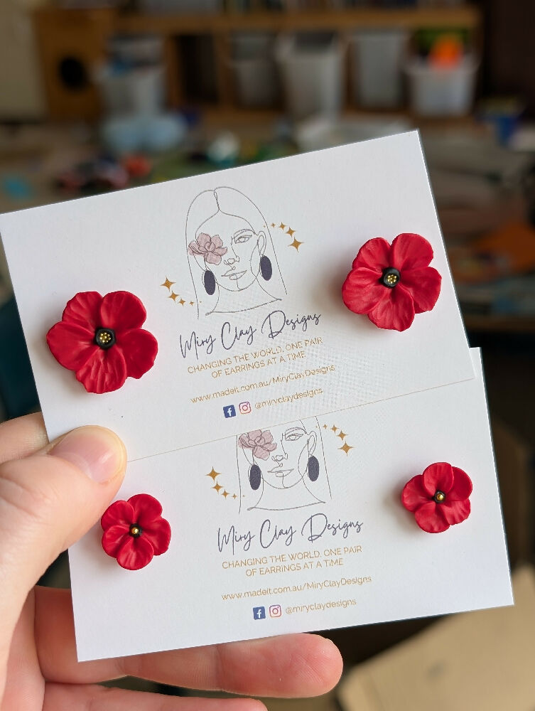Mini Poppy Studs