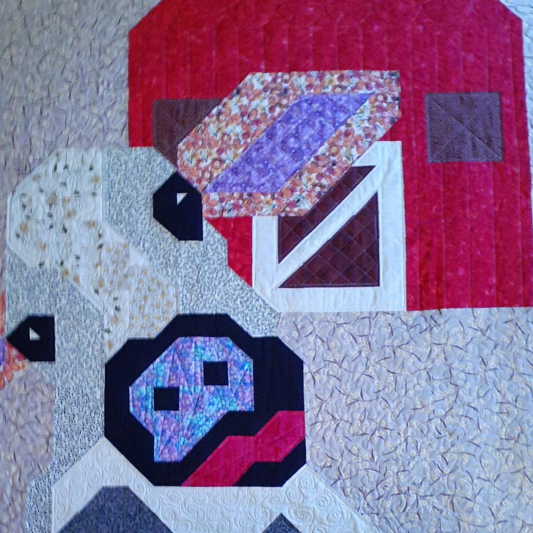 Daisy on the wattle farm patchwork quilt