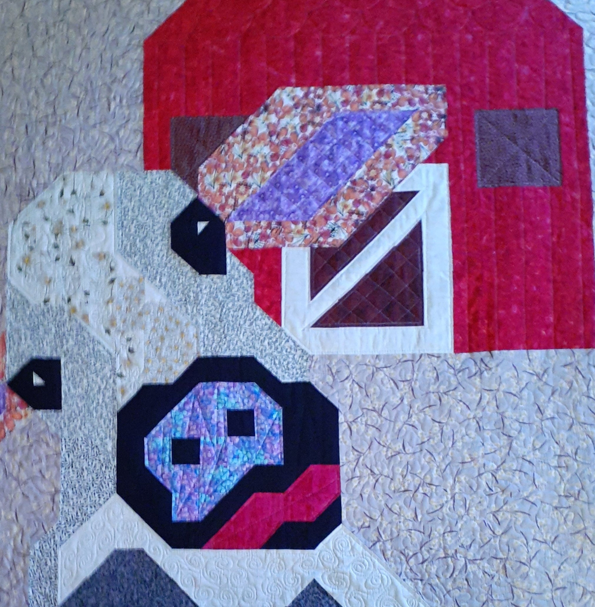 Daisy on the wattle farm patchwork quilt