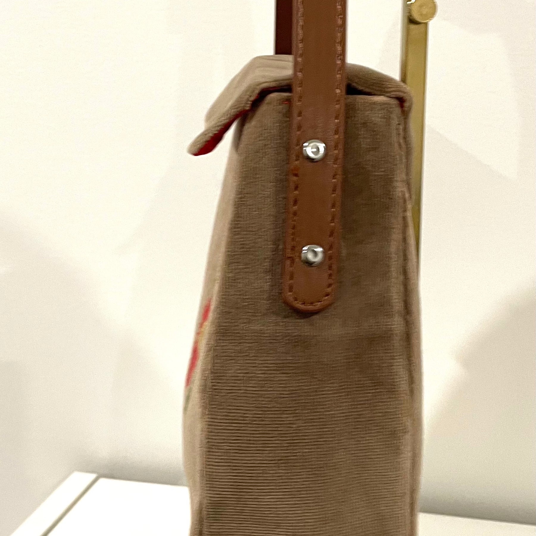 Handmade Velvet Bottlebrush Embroidery Handbag