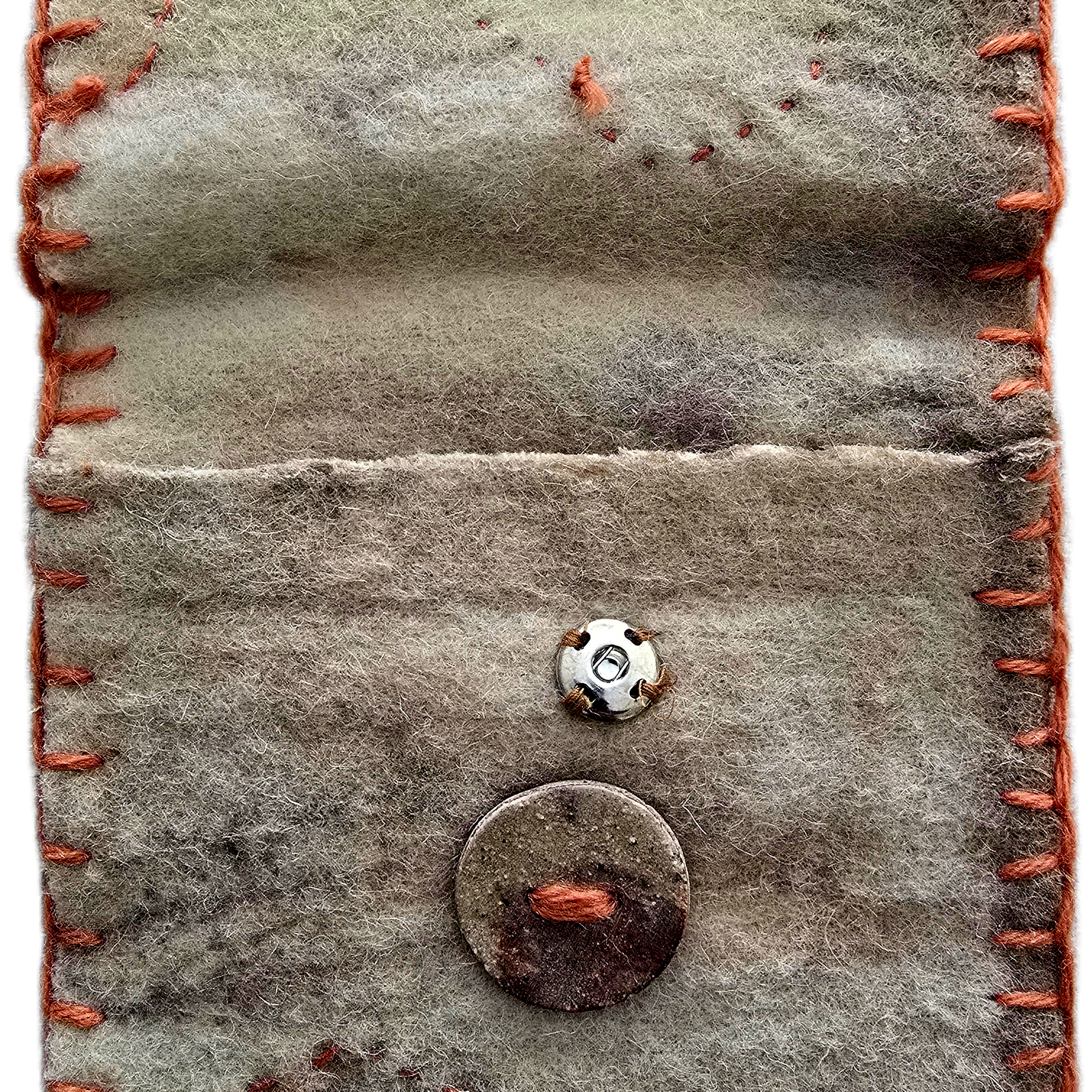 Eco Print Wool Pouch