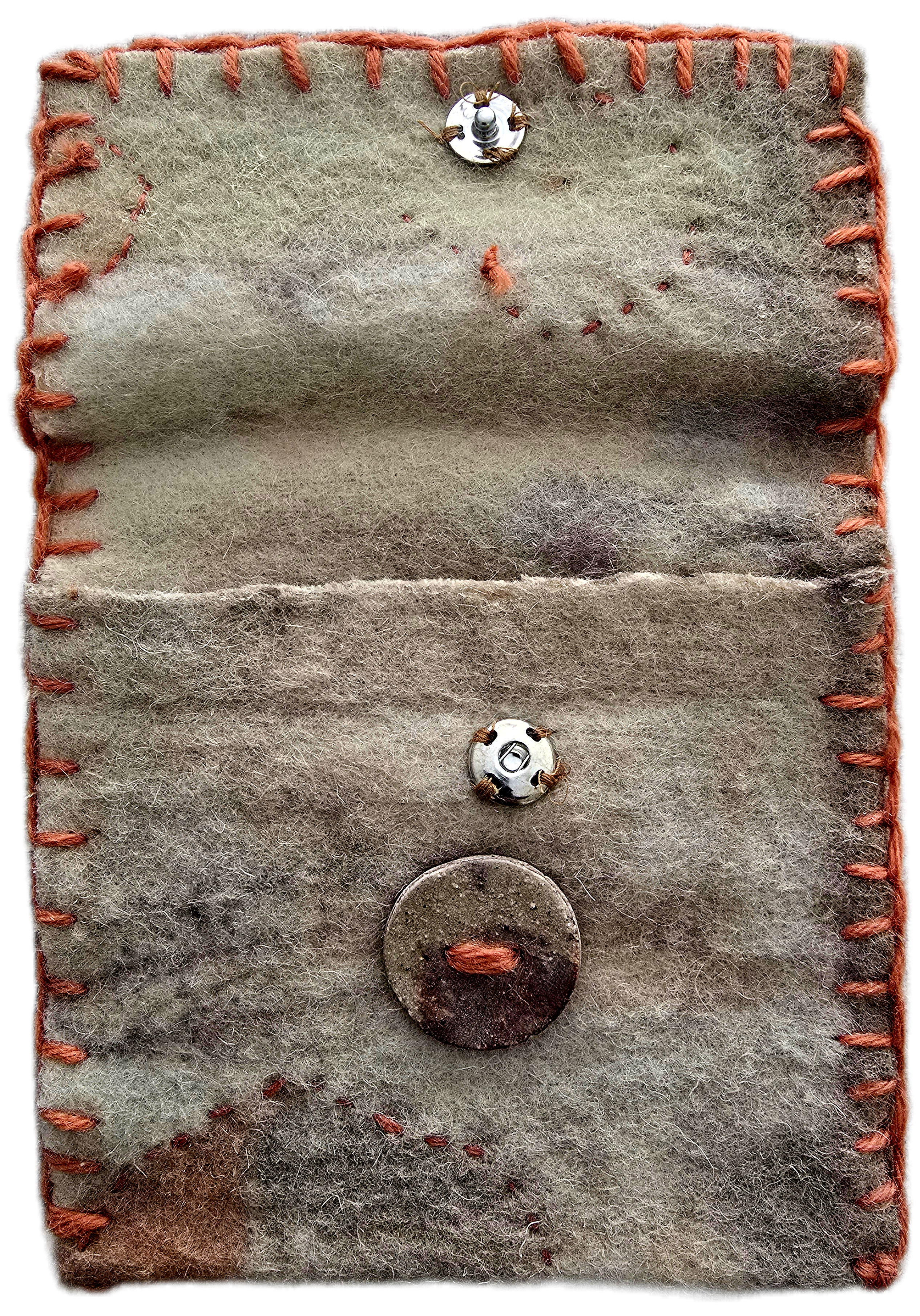 Eco Print Wool Pouch
