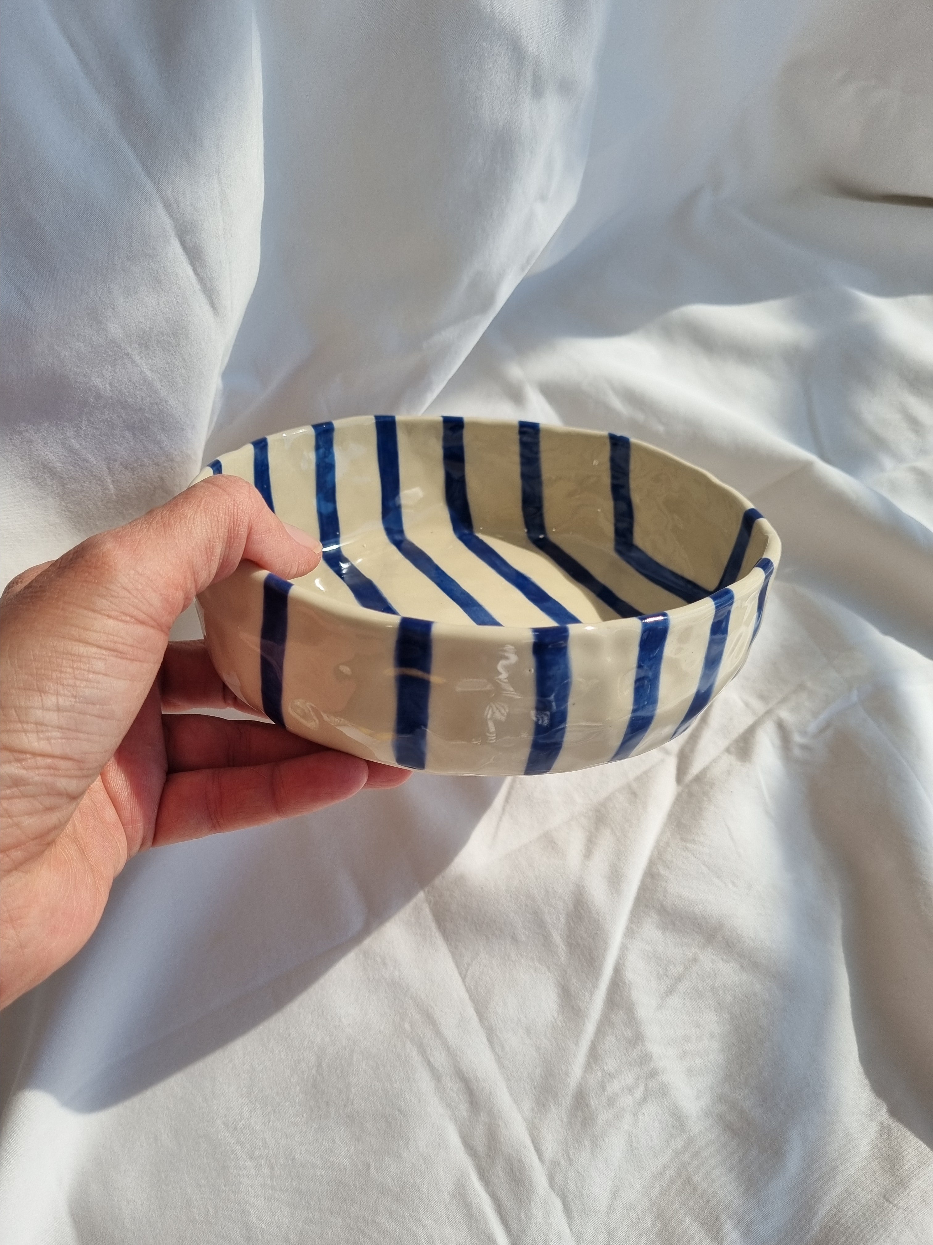 Blue Stripe Everyday Bowl