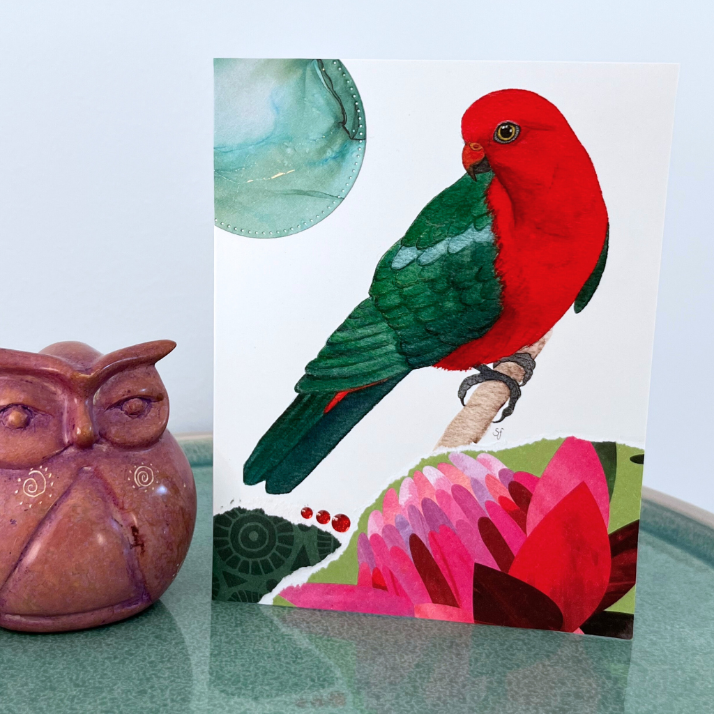 King parrot greeting card
