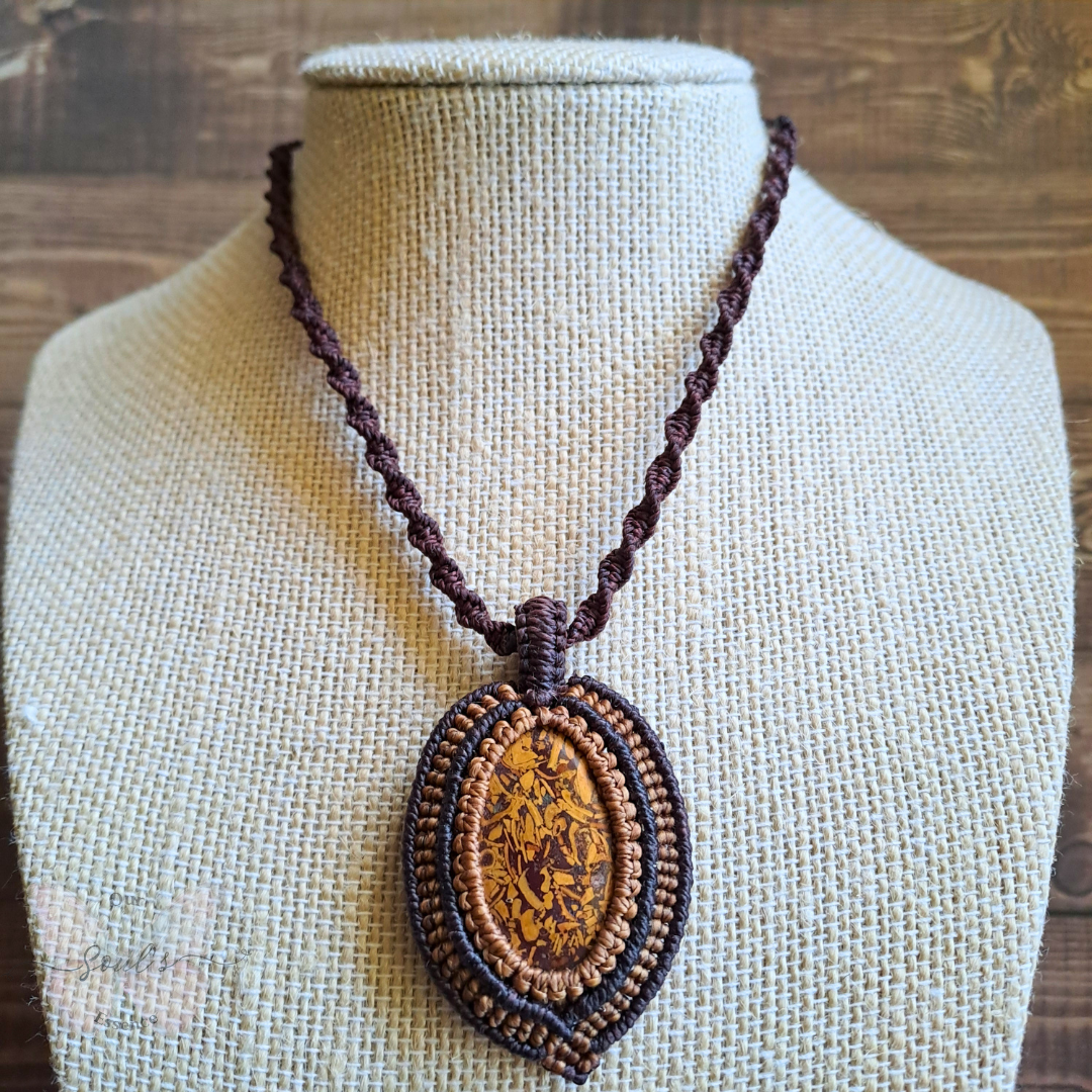 Maryum Jasper Micro Macramé Necklace