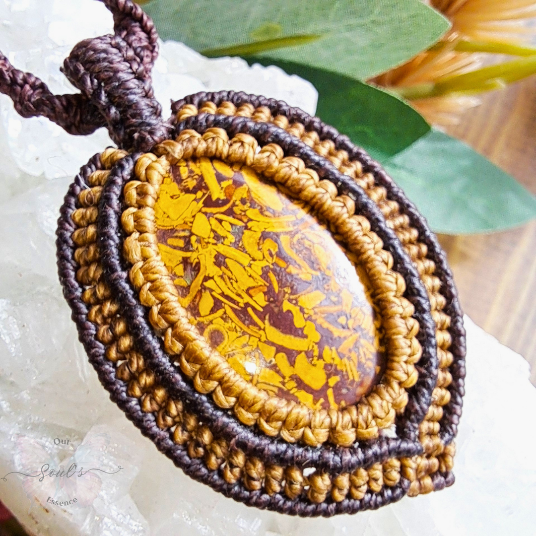 Maryum Jasper Micro Macramé Necklace