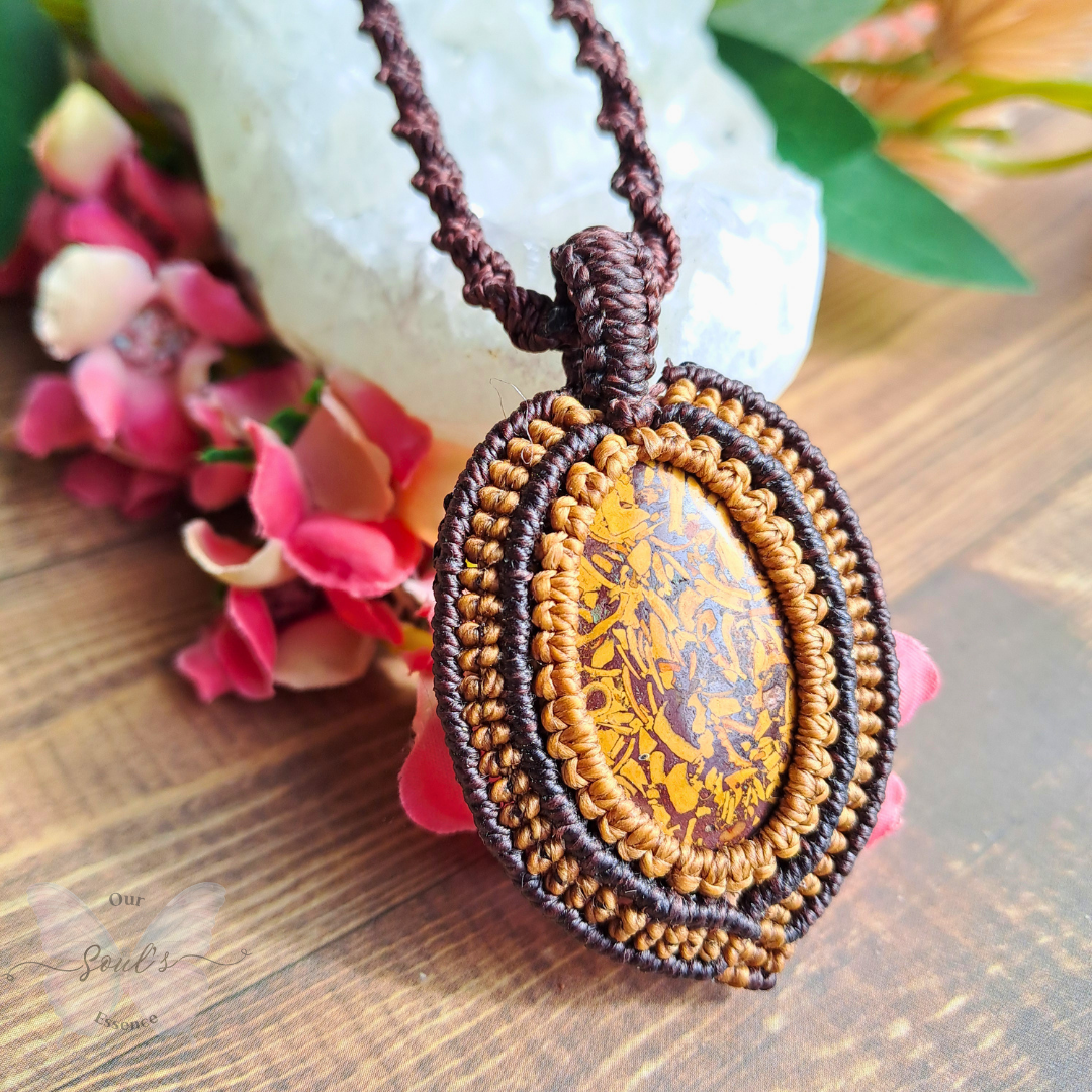 Maryum Jasper Micro Macramé Necklace