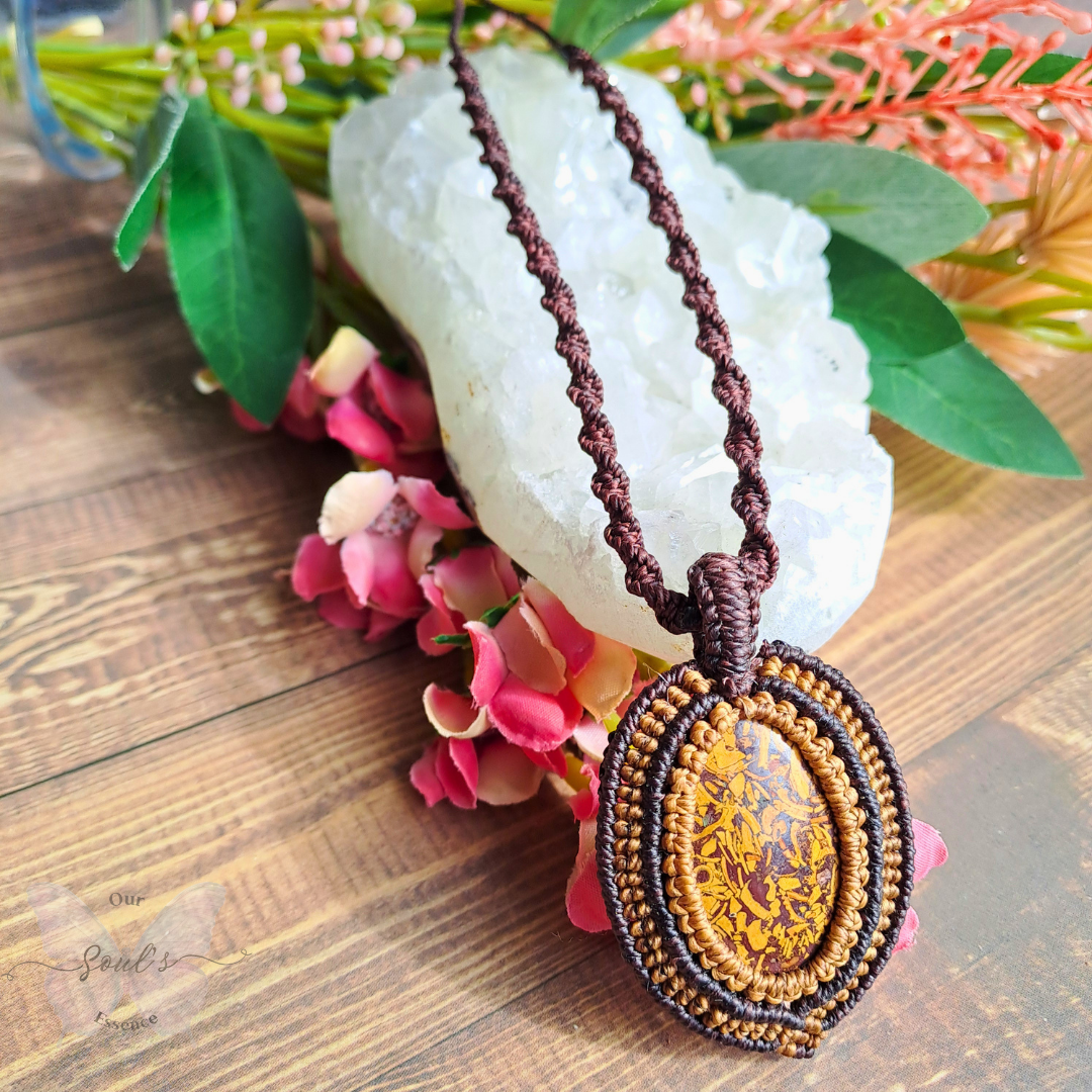 Maryum Jasper Micro Macramé Necklace