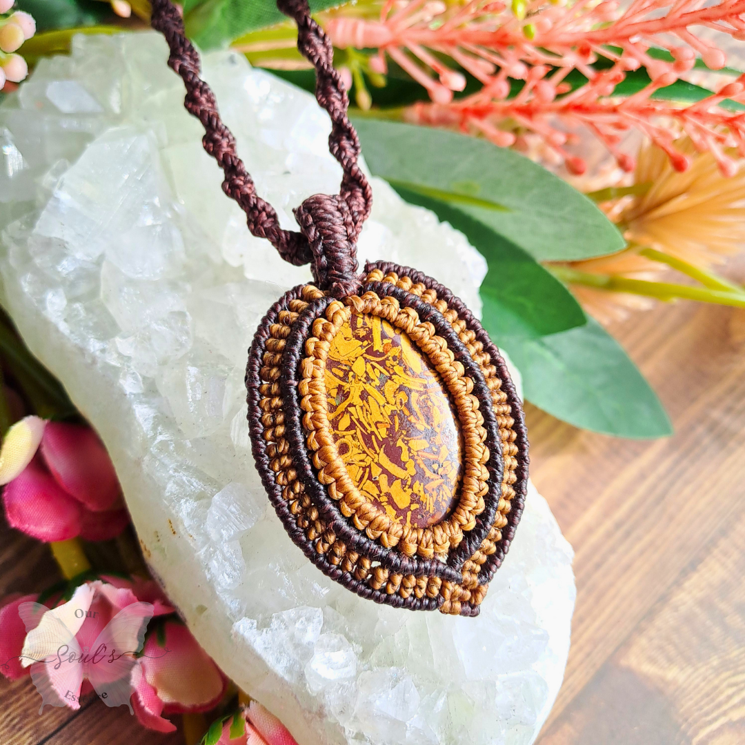 Maryum Jasper Micro Macramé Necklace