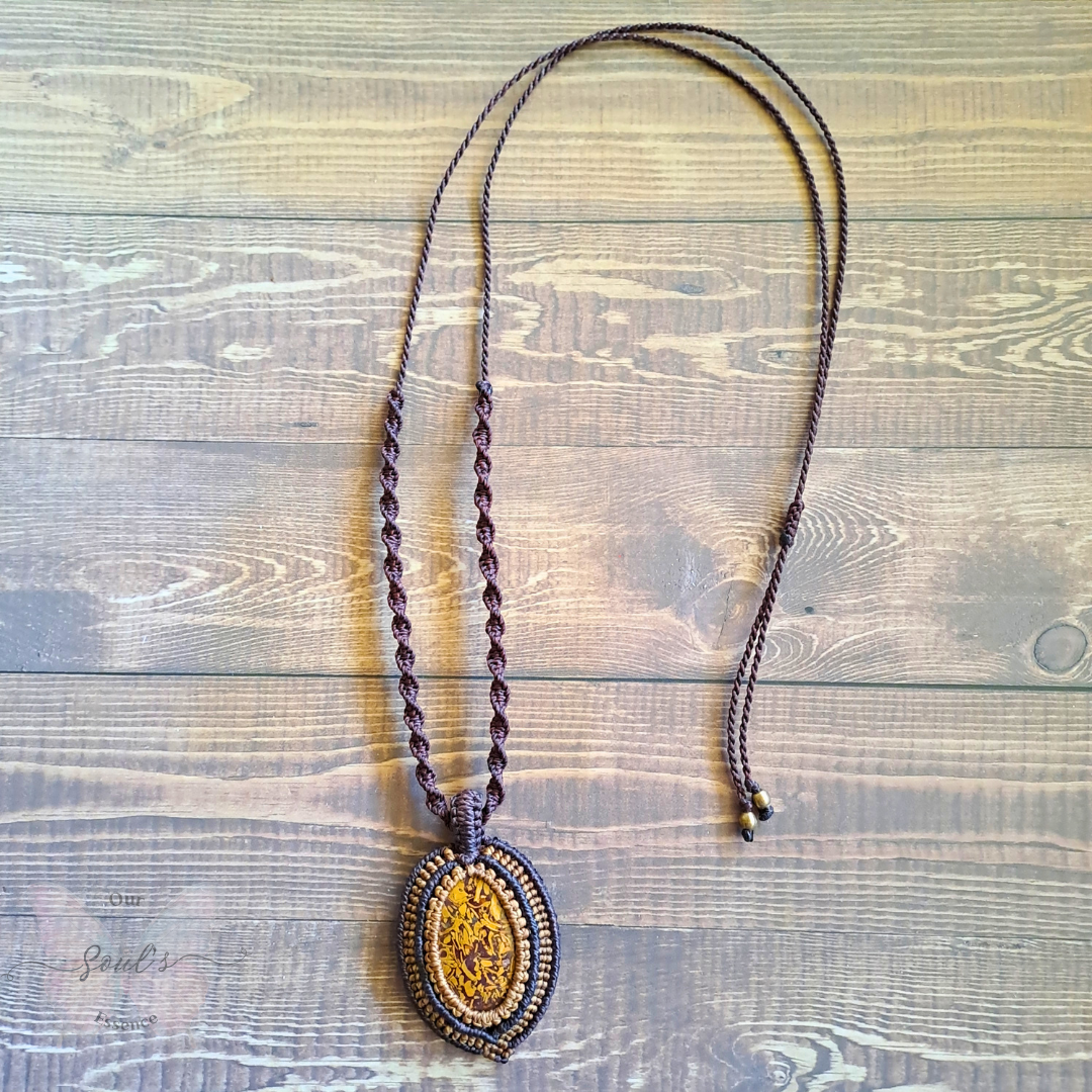 Maryum Jasper Micro Macramé Necklace