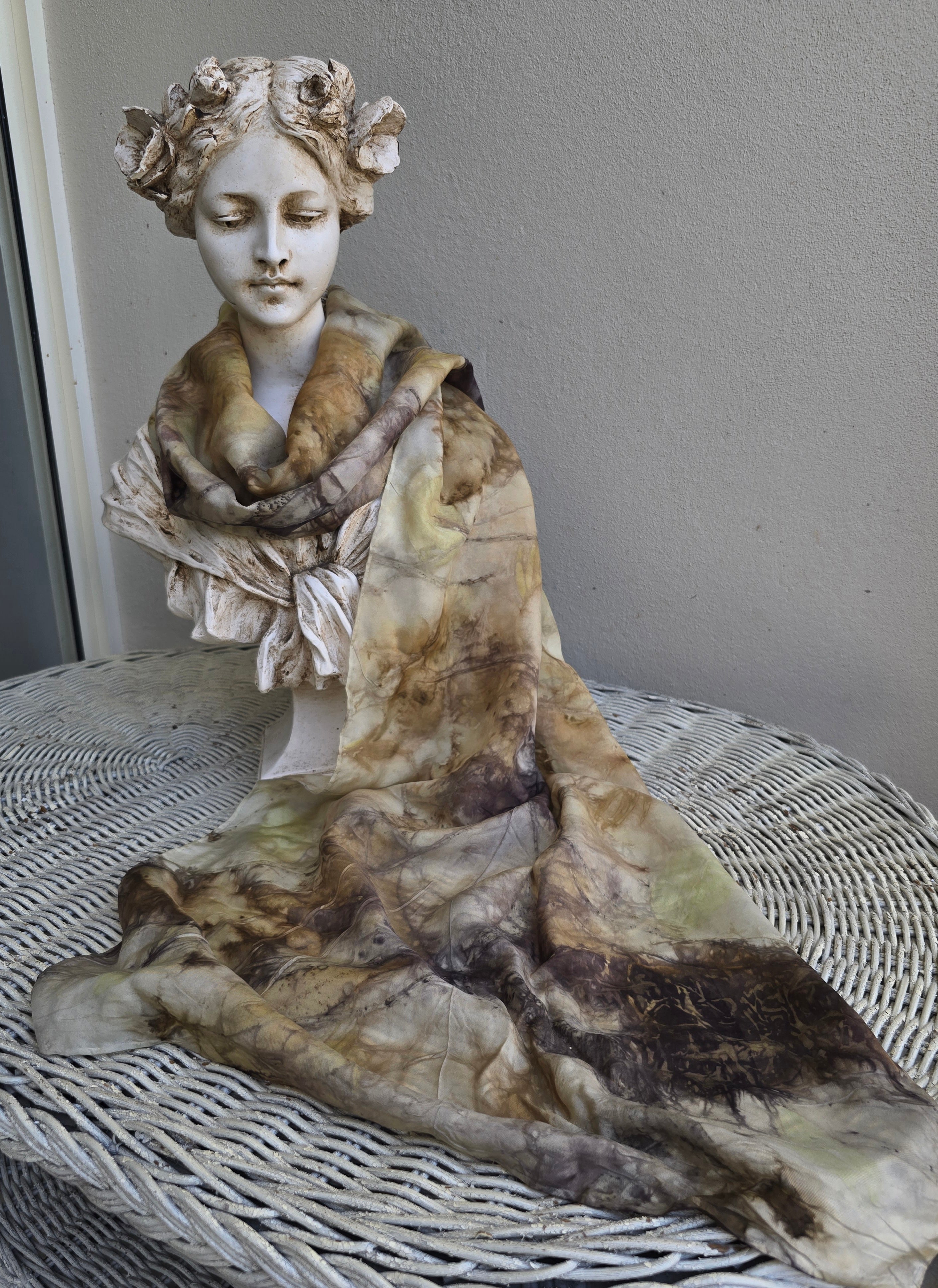 Eco Printed Silk Scarf