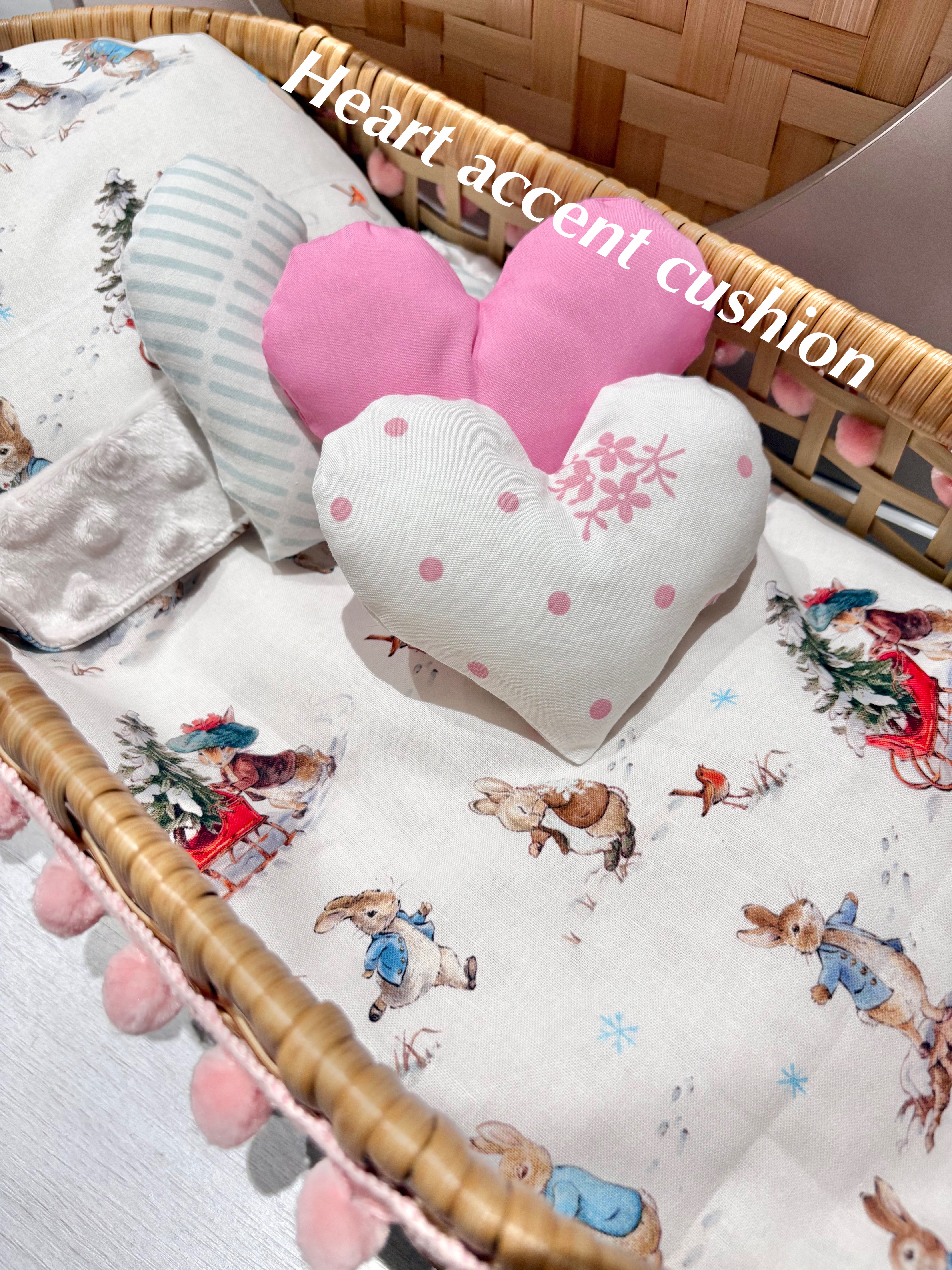 Handmade Doll Bedding Set – Fits Kmart & Target Doll Pram/Bassinet | Pillow & Minky Blanket | Toy Nursery Accessories