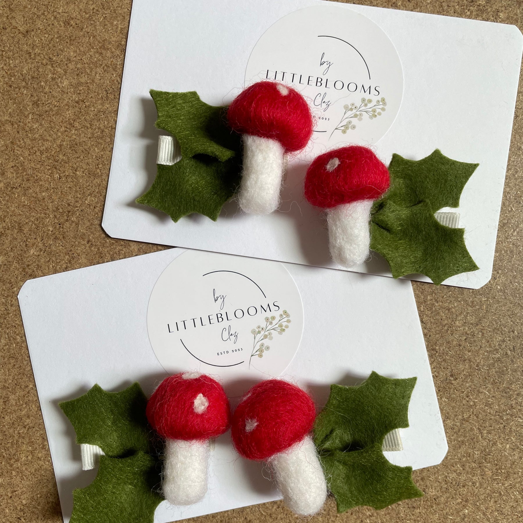 Mushroom clips - set of 2
