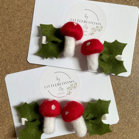 Mushroom clips - set of 2
