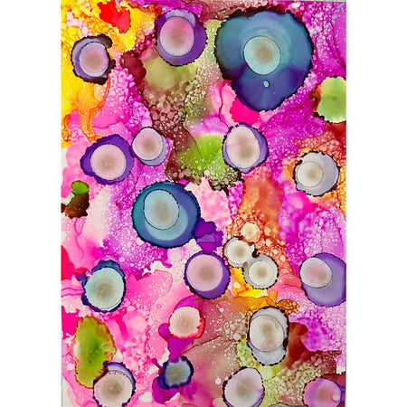 Wall Art - Pink Bubbles Collection - Alcohol Ink Original