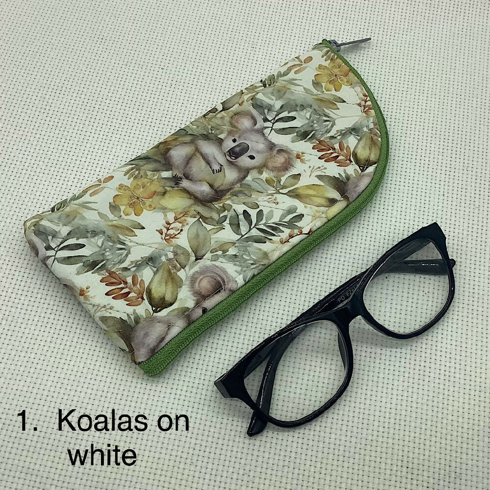 Australian Koalas glasses case for sunglasses, reading, spectacles - 4 designs