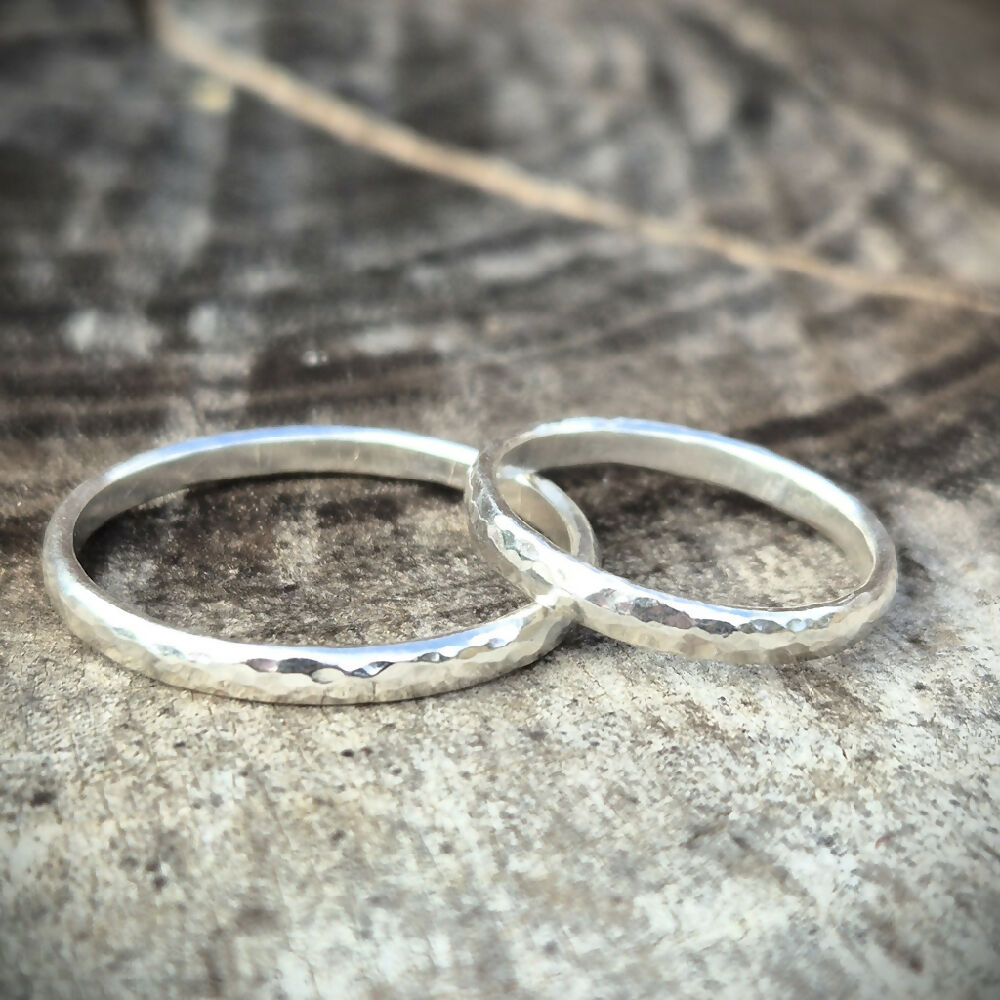 Unisex Ring - Hammered Sterling Silver