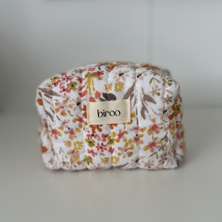 Maru Yellow Floral Cosmetic Pouch