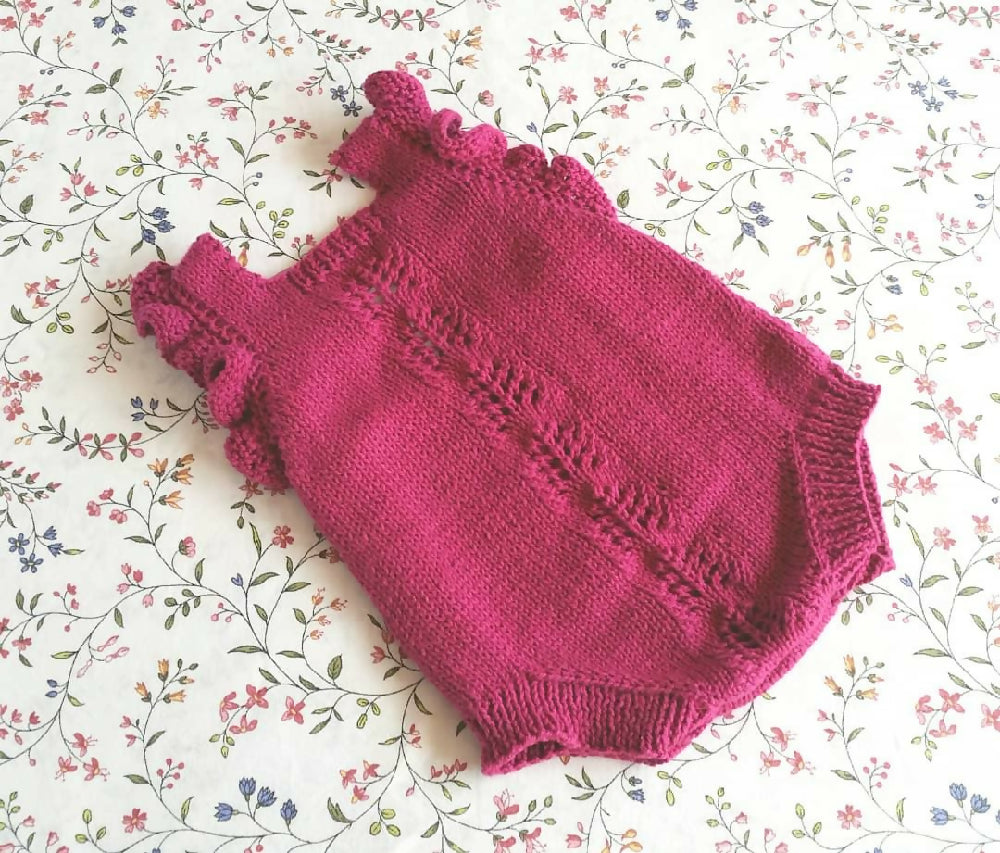 Raspberry romper front