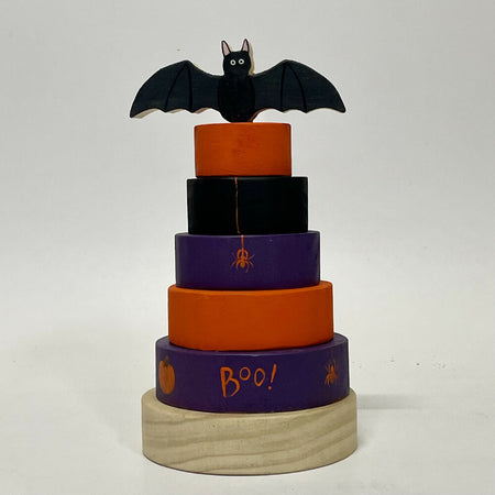 Halloween ring stacker with bat topper