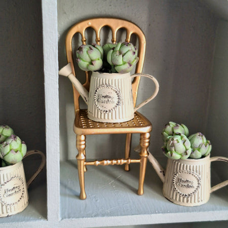 3 ARTICHOKES IN WATERING CAN