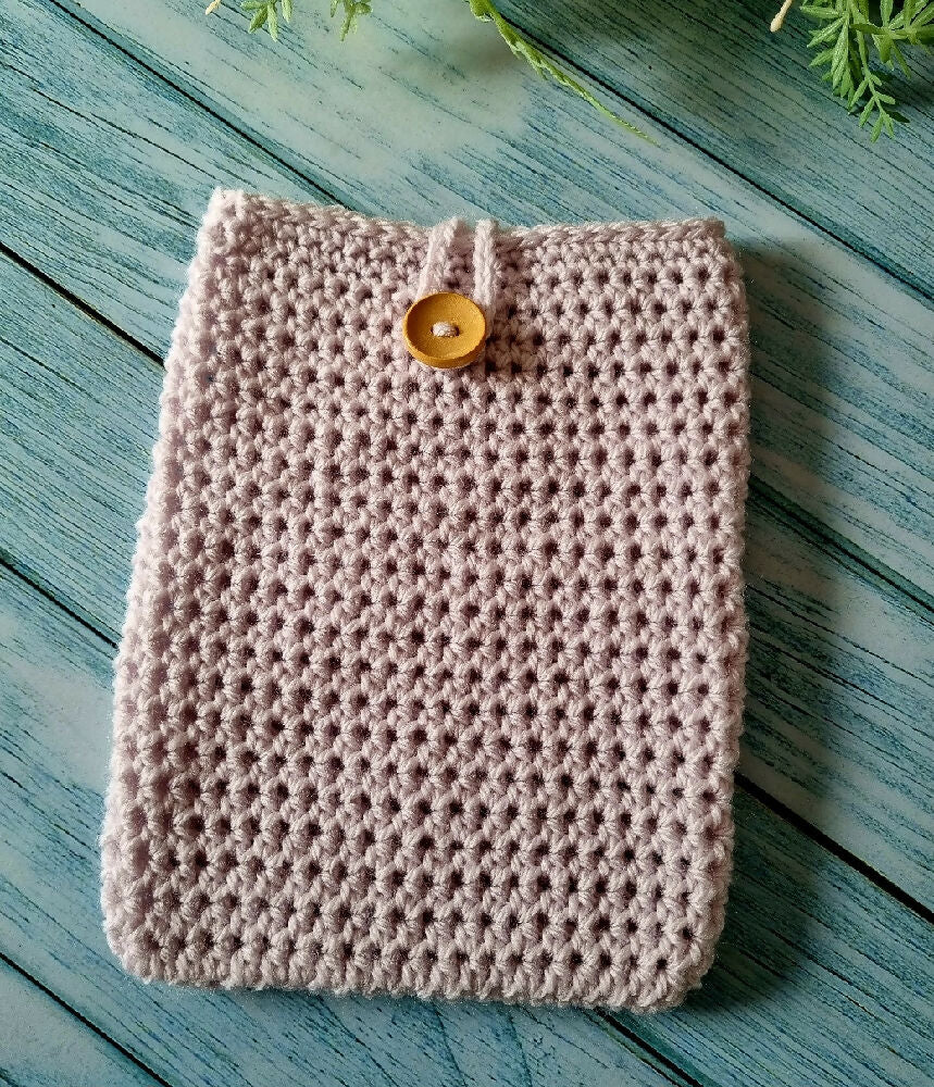 Crochet Kindle Sleeve | Pale Pink