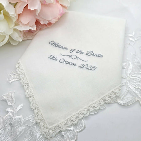 Wedding Handkerchief Personalised Gift Brides Mother