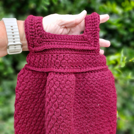 Hand-Crochet Burgandy Baby Dress  Newborns / Reborn Dolls