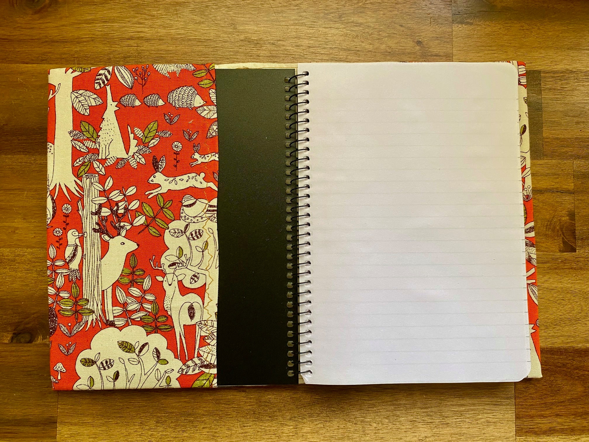 A5 Upcycled Denim Notebook - Orange