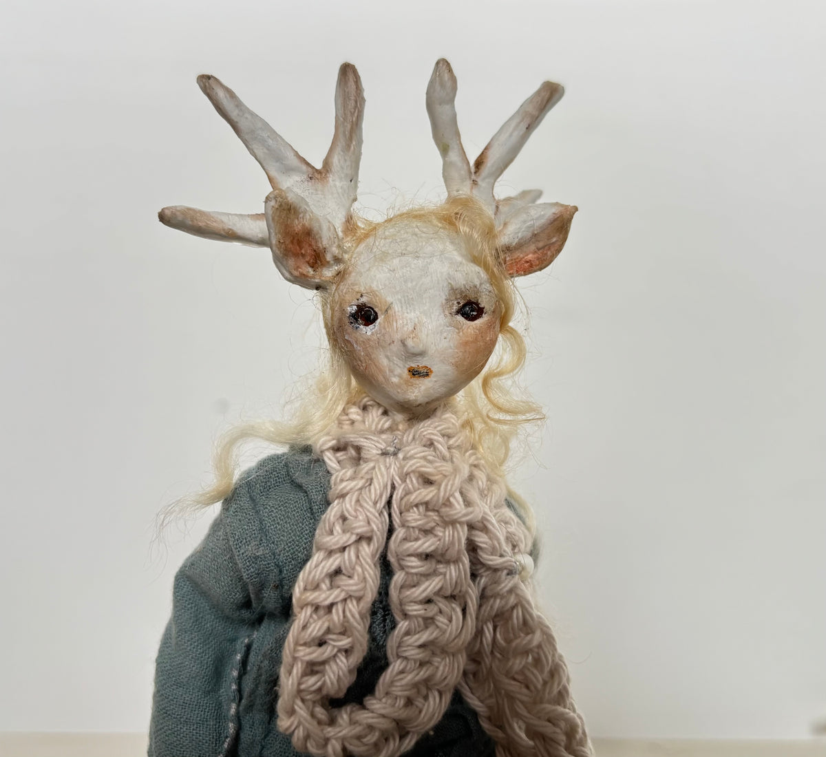 Art doll deer girl woodland creature collectable