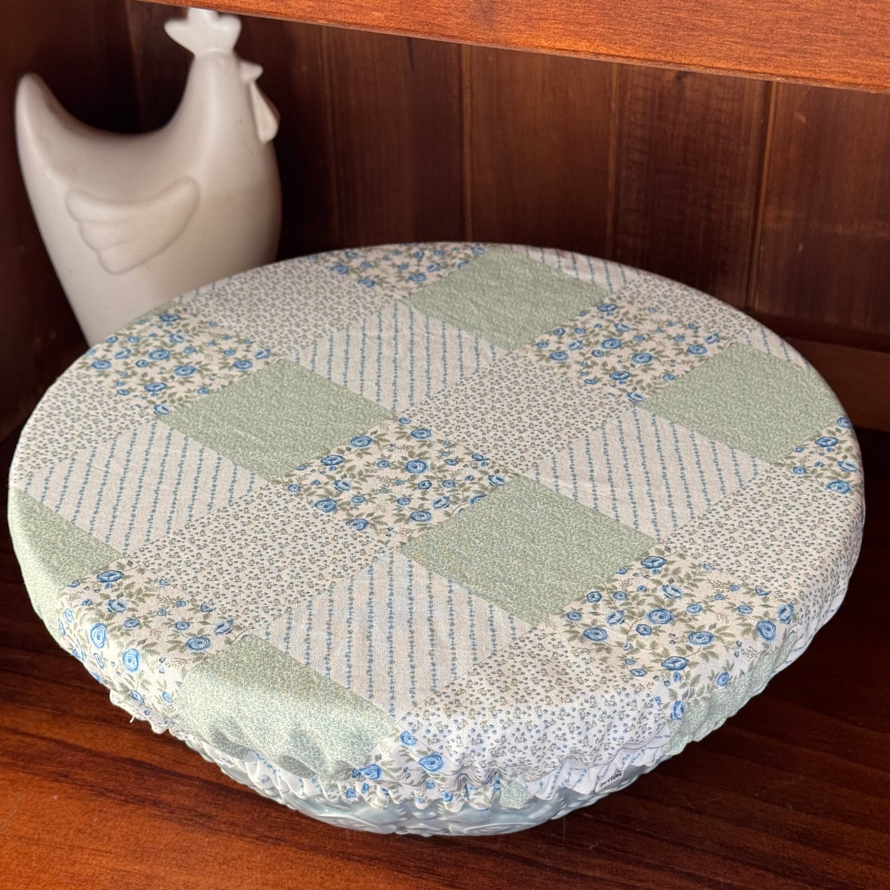 Country Style Reversible Bowl Cover - Patchwork & Gingham