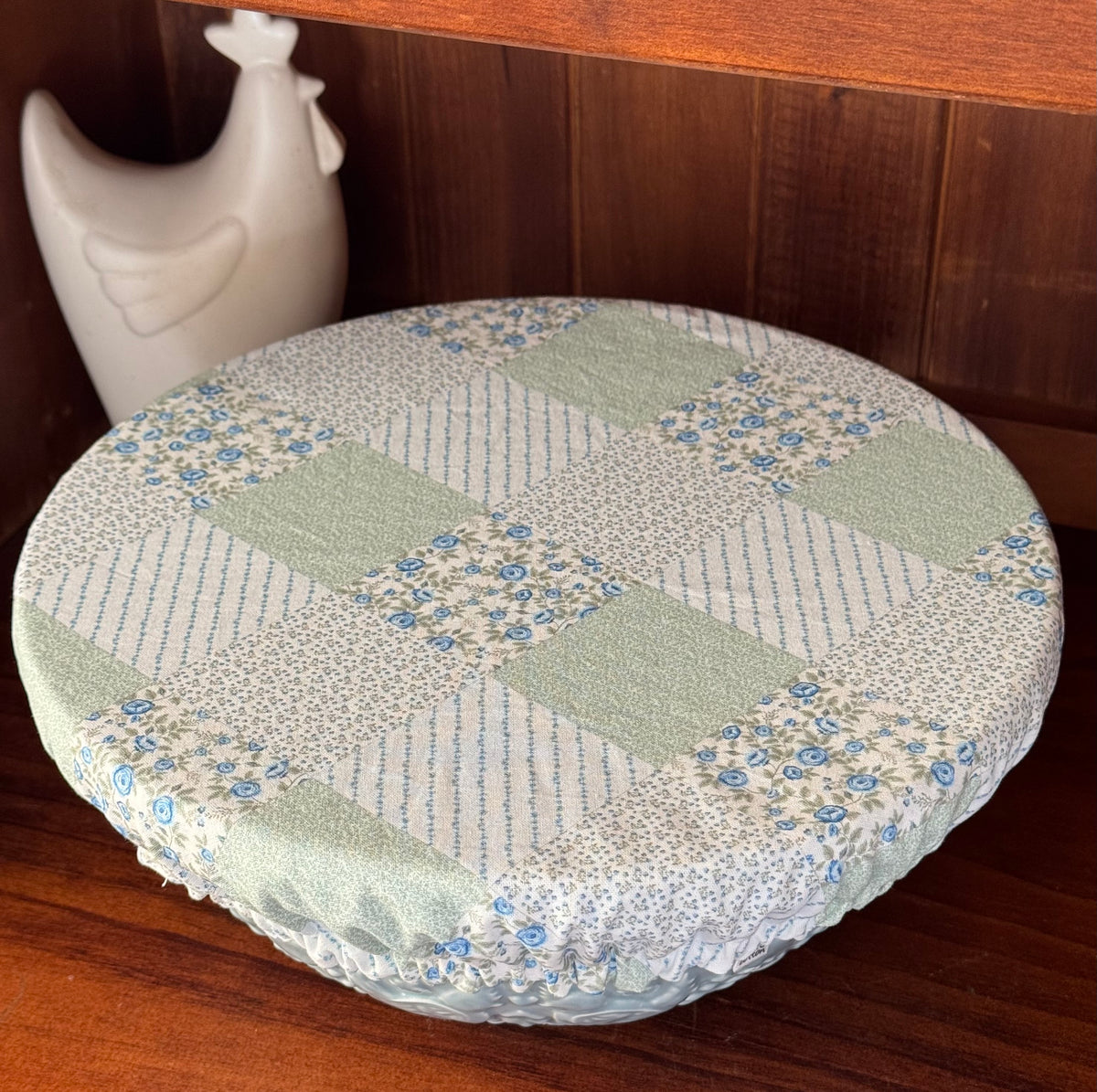 Country Style Reversible Bowl Cover - Patchwork & Gingham