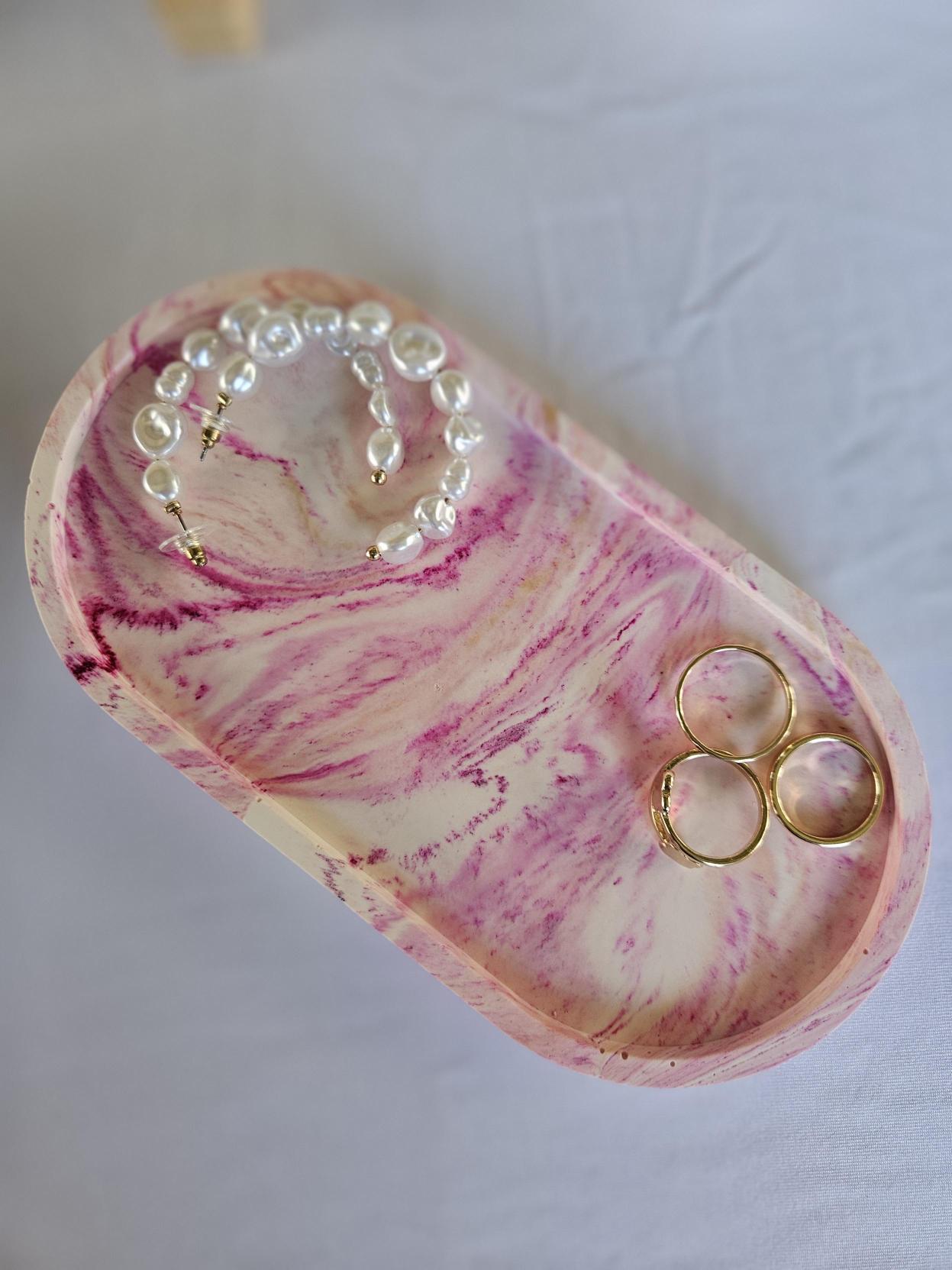 Eco Resin Oval Trinket Tray