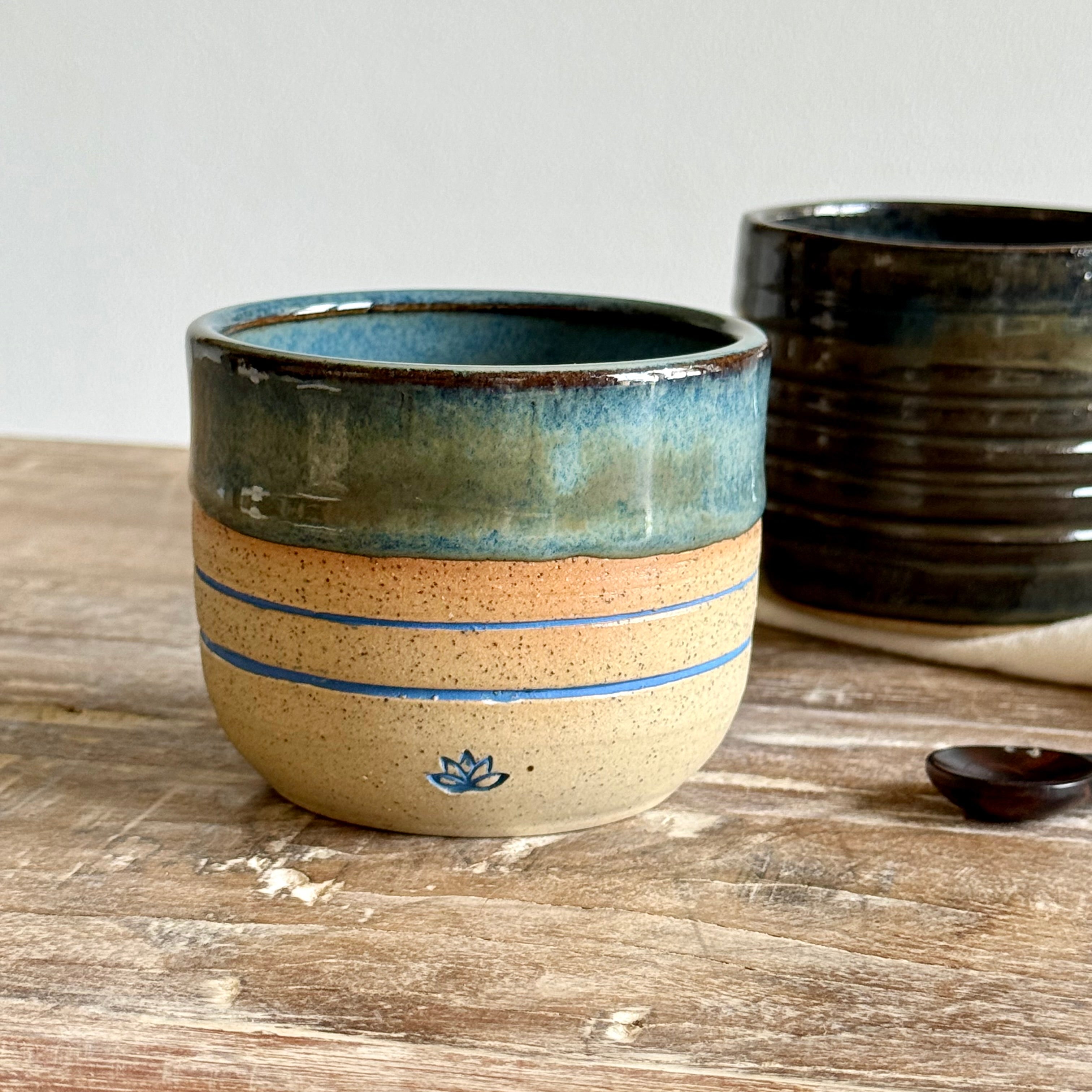 Handmade Harbour Tumbler - 220ml Pottery Coffee Tea Cup - Slow Mornings Collection